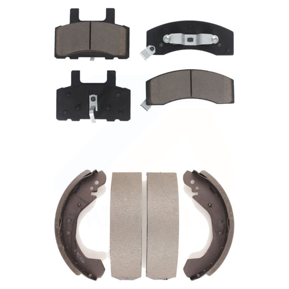 Transit Auto Front Rear Ceramic Brake Pads and Drum Shoes Kit for Car Chevrolet Tahoe GMC Yukon DIESEL engine KCN-100371