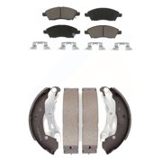 Transit Auto Front Rear Ceramic Brake Pads and Drum Shoes Kit for Car Nissan Micra Versa Note KCN-100353