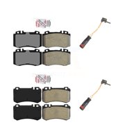 AmeriBRAKES Front Rear Ceramic Disc Brake Pads and Wear Sensors Kit for Car Mercedes-Benz CL600 CL55 AMG KNW-100125