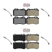 AmeriBRAKES Front Rear Ceramic Disc Brake Pads and Wear Sensors Kit for Car Mercedes-Benz SLK55 AMG KNW-100283