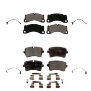 TEC Front Rear Ceramic Disc Brake Pads and Wear Sensors Kit for Car Porsche Macan w o Rotors KTW-100567