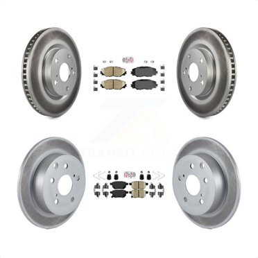 Detroit Axle Front Drilled & Slotted Brake Rotors And Ceramic Pads Kit For Toyota Corolla Matrix Pontiac Vibe Scion XD (2009-2019)