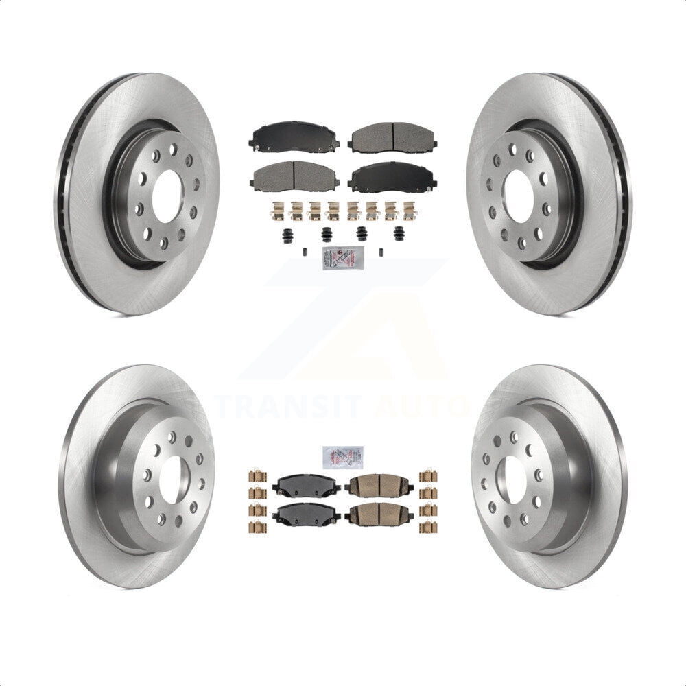 Transit Auto Front Rear Ceramic Pads And Disc Brake Rotors Kit For