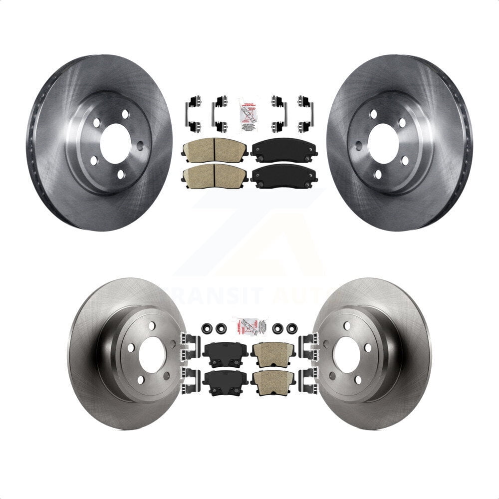 Transit Auto Front Rear Ceramic Pads And Disc Brake Rotors Kit For