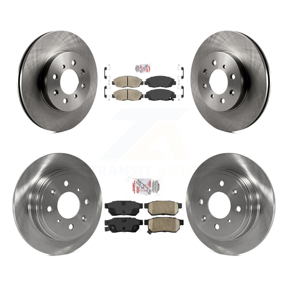 Transit Auto Front Rear Ceramic Pads And Disc Brake Rotors Kit For