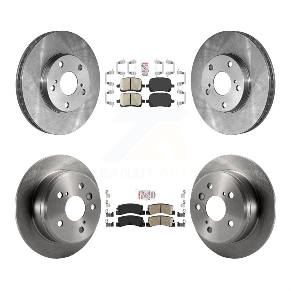 Transit Auto Front Rear Ceramic Pads And Disc Brake Rotors Kit For