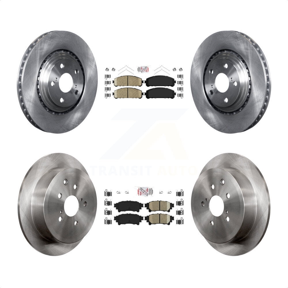 Transit Auto Front Rear Ceramic Pads And Disc Brake Rotors Kit For
