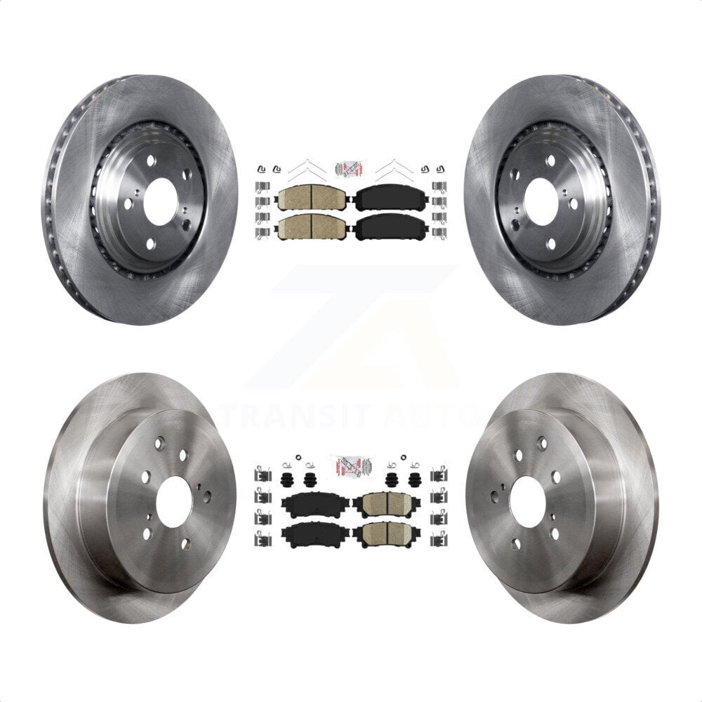 Transit Auto Front Rear Ceramic Pads And Disc Brake Rotors Kit For