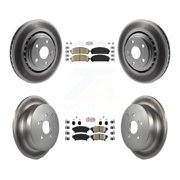 Transit Auto Front Rear Ceramic Pads and Coated Disc Brake Rotors Kit for Car Toyota Sienna Highlander Lexus RX350 RX450h KGA-101329