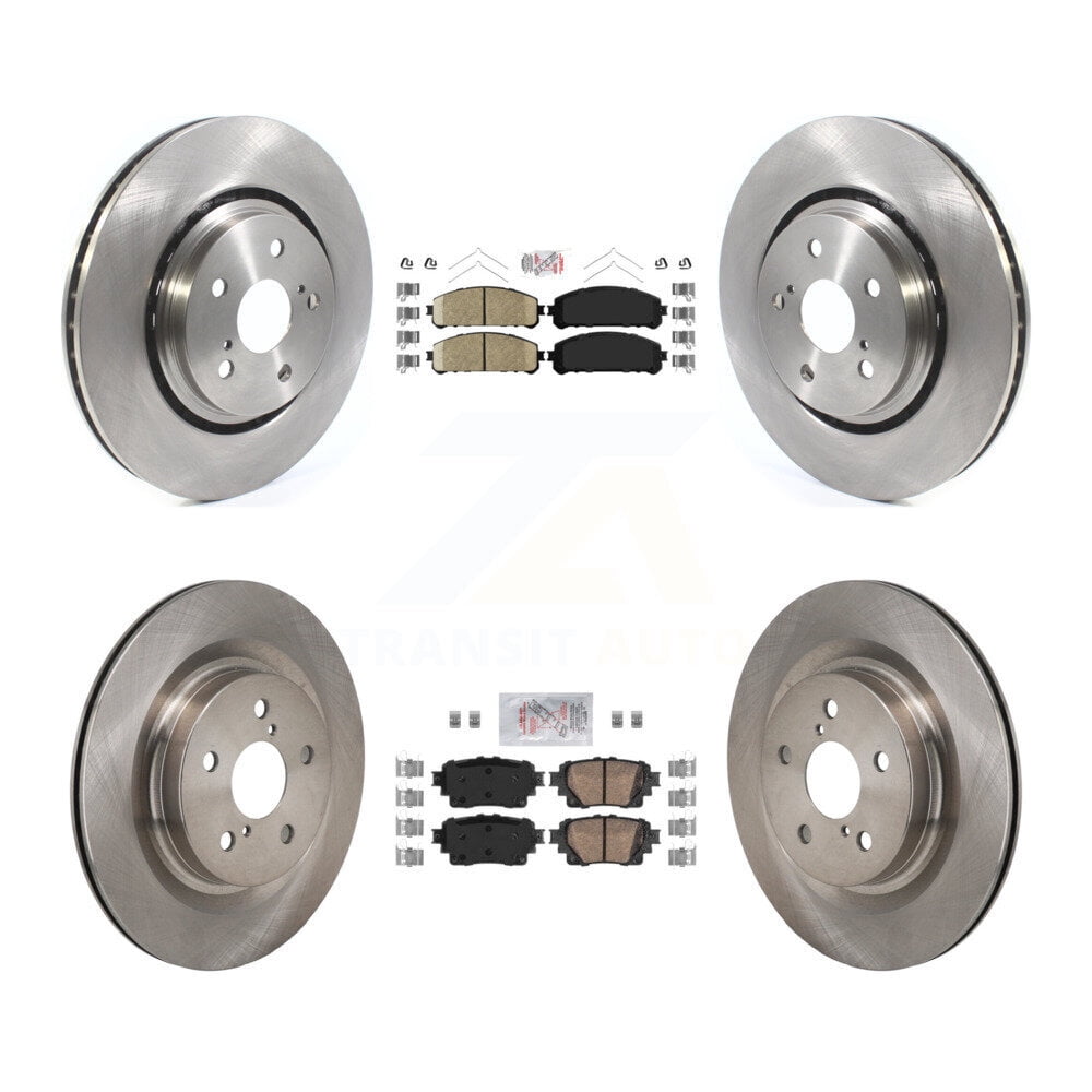 Transit Auto Front Rear Ceramic Pads and Disc Brake Rotors Kit for Car ...