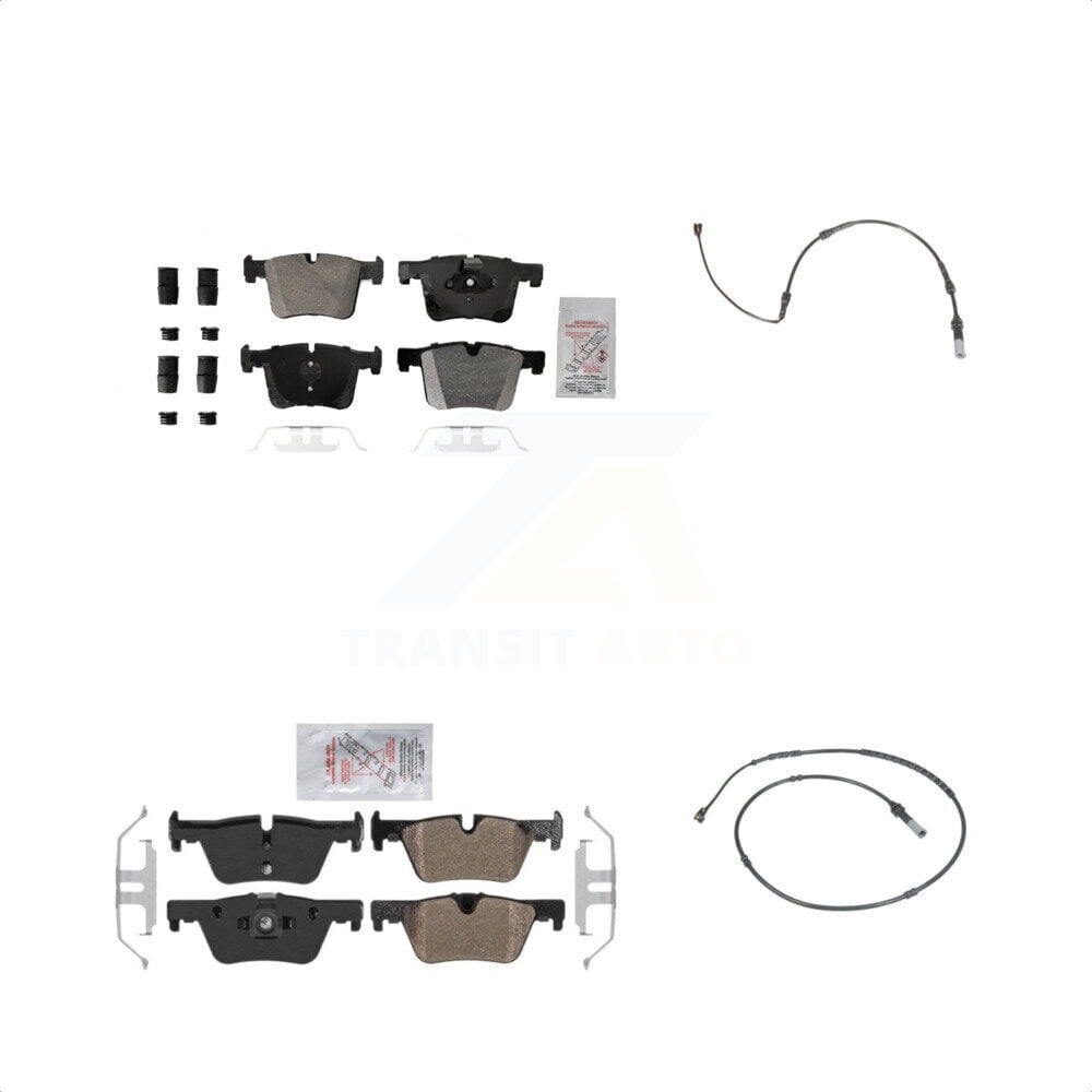 Transit Auto Front Rear Ceramiced Disc Brake Pads And Wear Sensors