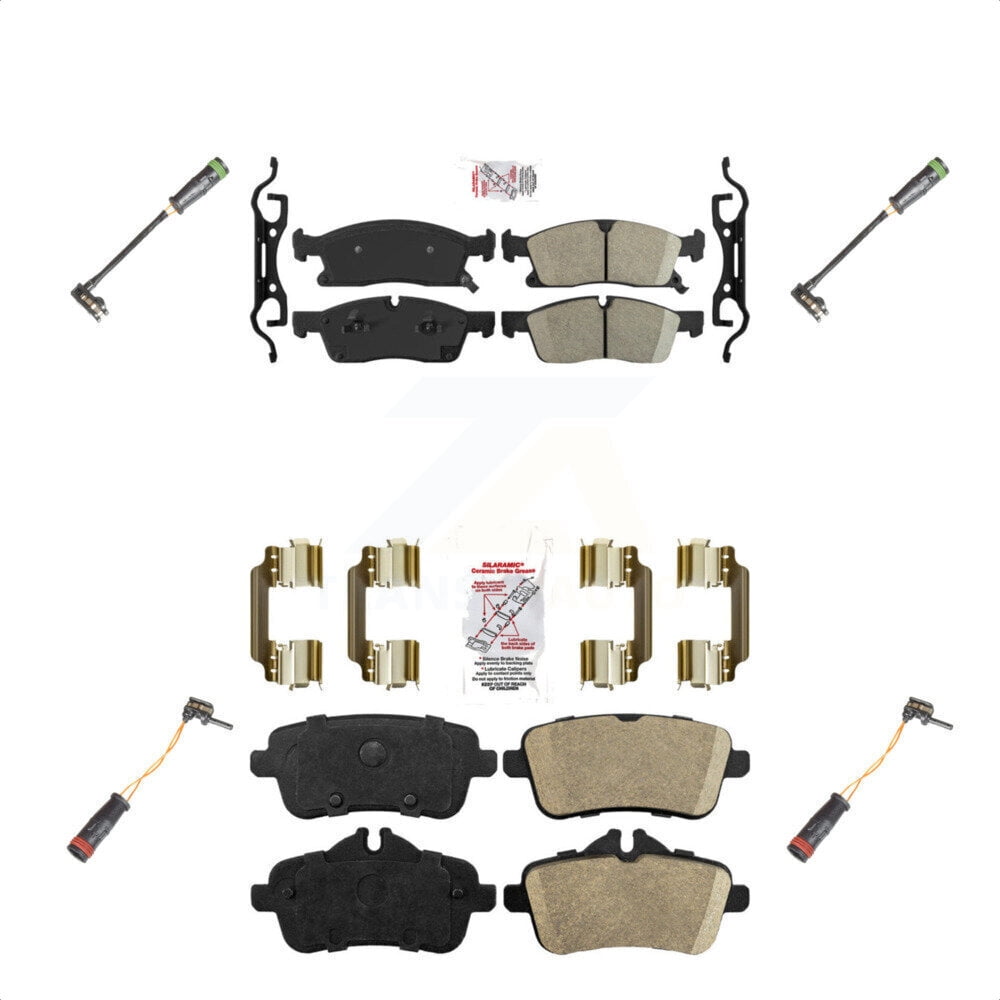 Transit Auto Front Rear Ceramiced Disc Brake Pads And Wear Sensors