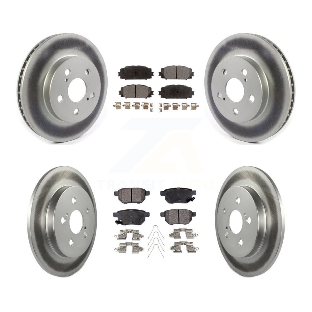 Transit Auto - Front Rear Coated Disc Brake Rotors And Semi-Metallic ...