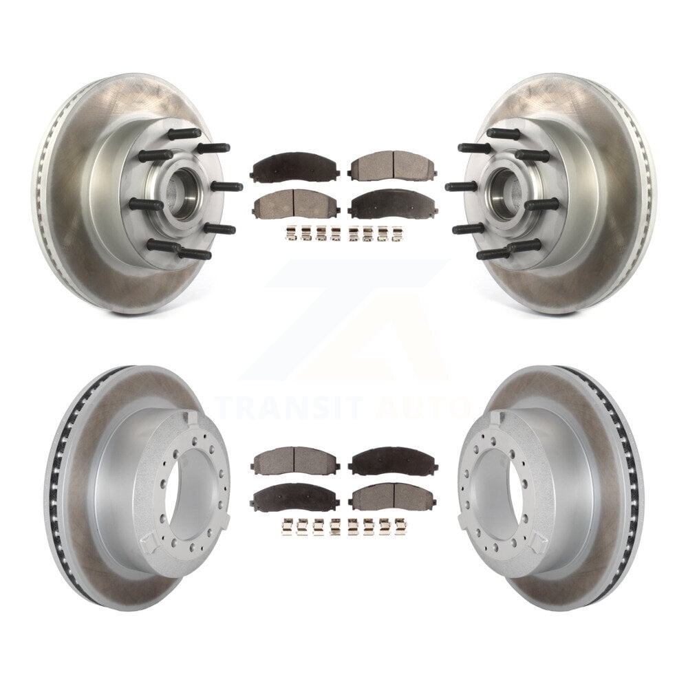 Transit Auto Front Rear Coated Disc Brake Rotors and Semi-Metallic Pads ...
