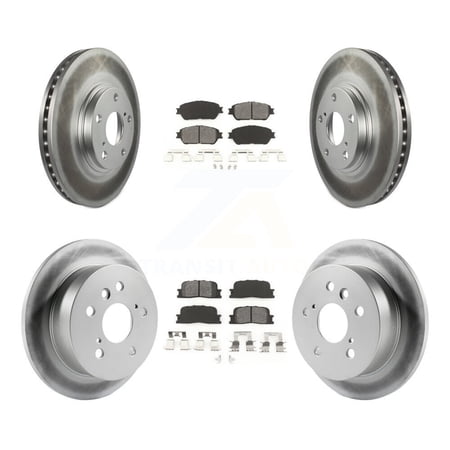 Transit Auto Front Rear Coated Disc Brake Rotors and Semi-Metallic Pads Kit for Car 2004-2006 Lexus ES330 KGS-100789