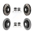 thumbnail image 1 of Transit Auto Front Rear Coated Drilled Slotted Disc Brake Rotors and Semi-Metallic Pads Kit for Car 2016-2020 Chevrolet Malibu with Manual Parking KDS-100708, 1 of 12