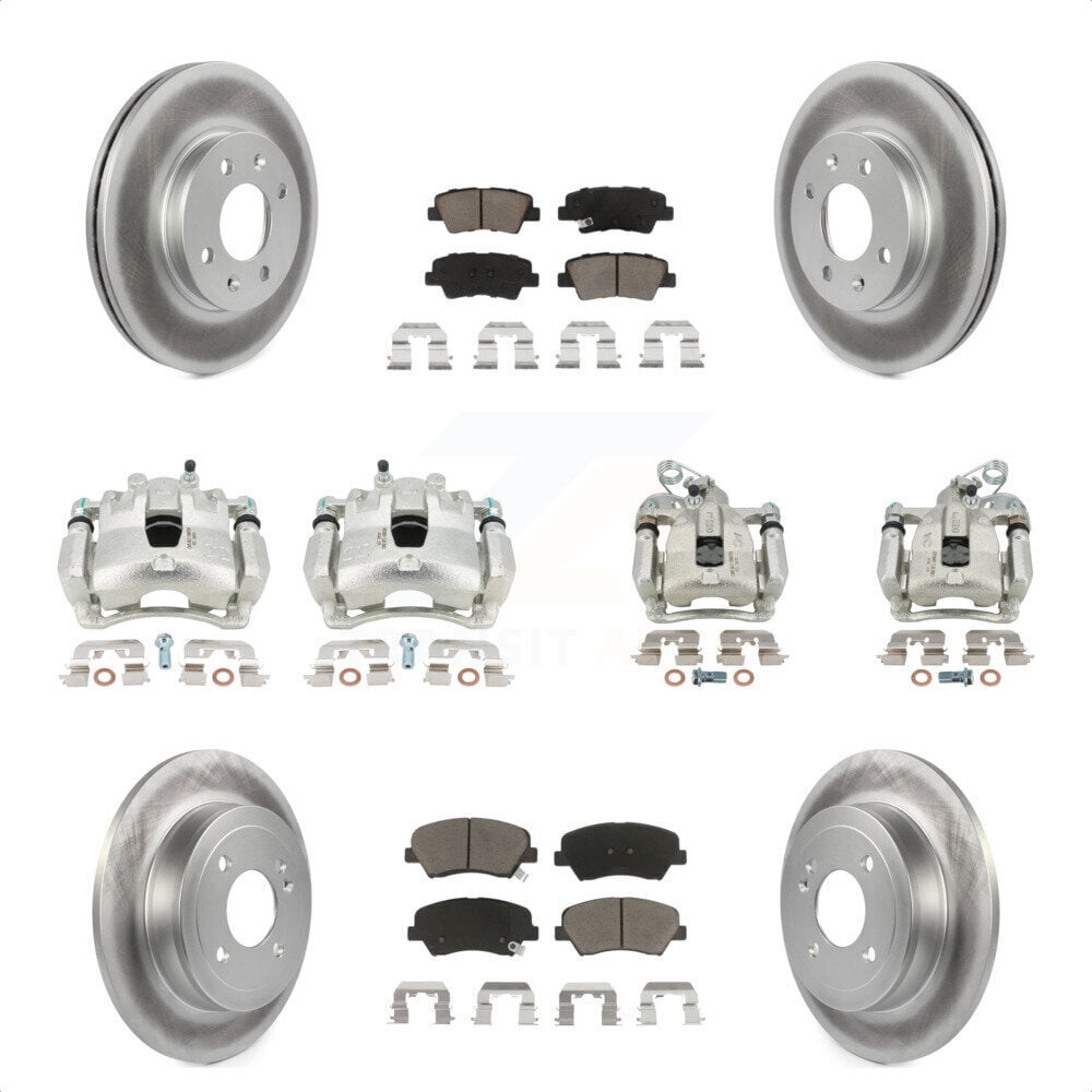Transit Auto Front Rear Disc Brake Caliper Coated Rotors And Ceramic ...