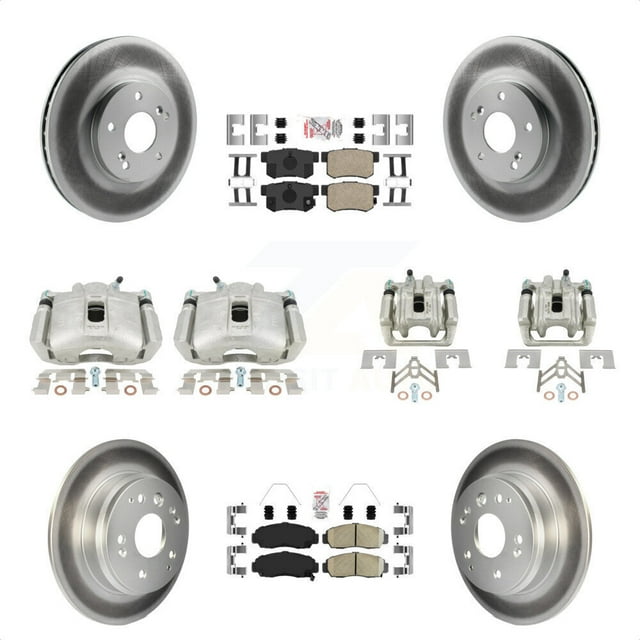 Transit Auto Front Rear Disc Brake Caliper Coated Rotors And Ceramic 