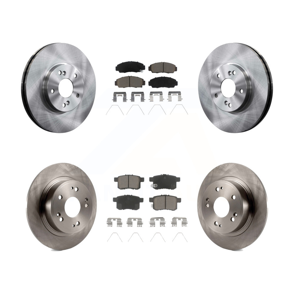 Transit Auto Front Rear Disc Brake Rotors And Ceramic Pads Kit For