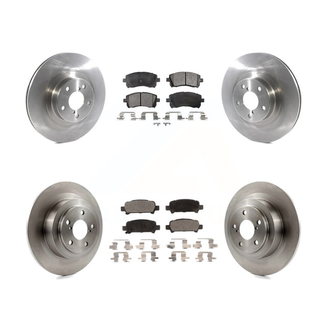 Transit Auto Front Rear Disc Brake Rotors And Ceramic Pads Kit For