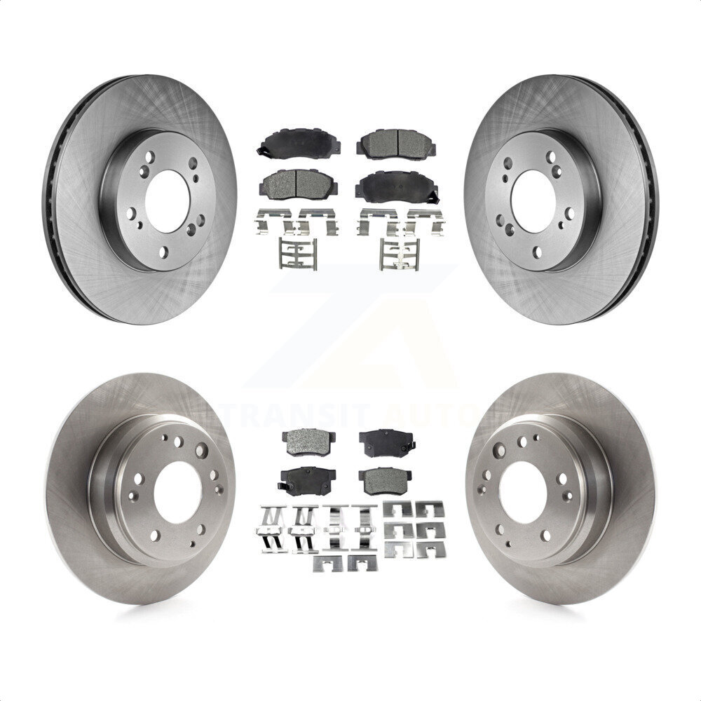 Transit Auto Front Rear Disc Brake Rotors And SemiMetallic Pads Kit