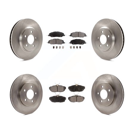 Transit Auto Front Rear Disc Brake Rotors and Semi-Metallic Pads Kit for Car Ford Mustang K8F-100878