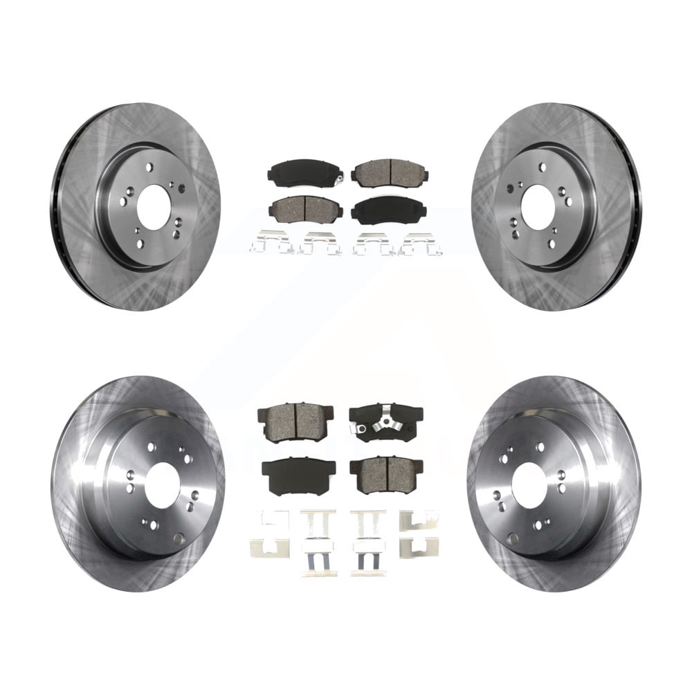 Transit Auto Front Rear Disc Brake Rotors And SemiMetallic Pads Kit