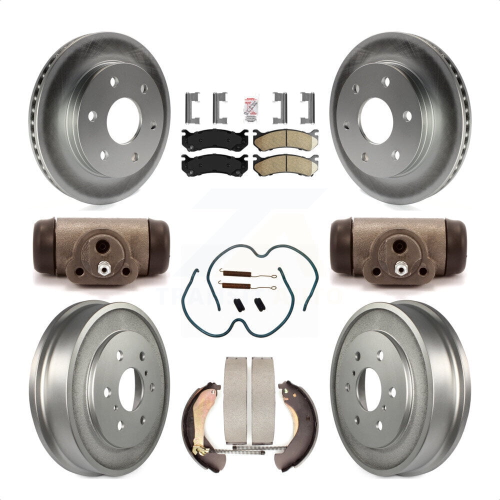 Transit Auto Front Rear Disc Brake Rotors Ceramic Pads And Coated