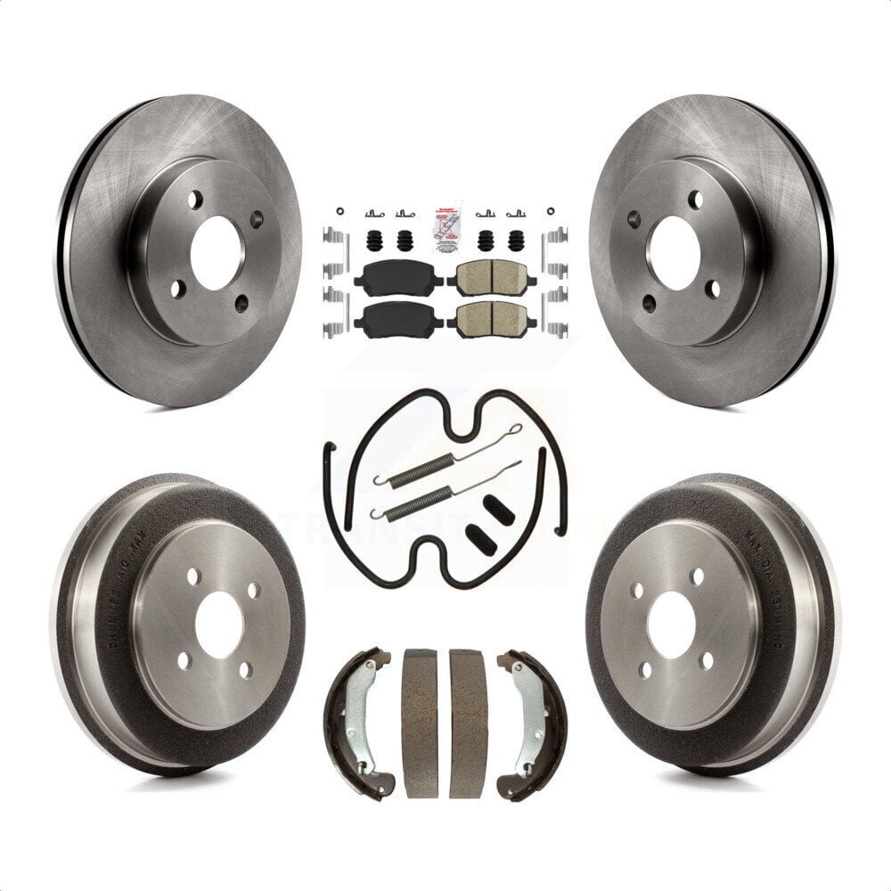 Transit Auto Front Rear Disc Brake Rotors Ceramic Pads And Drum Kit