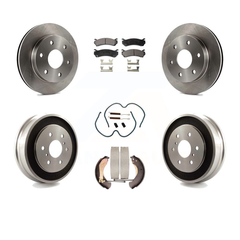 Transit Auto Front Rear Disc Brake Rotors Ceramic Pads And Drum Kit