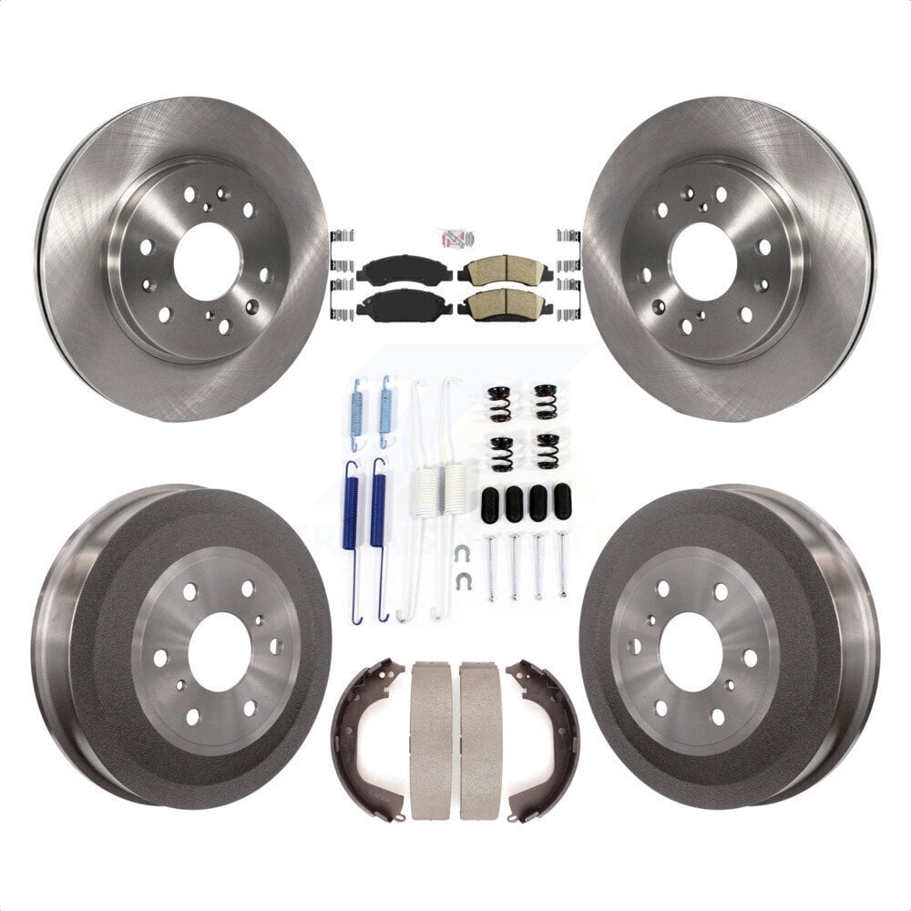 Transit Auto Front Rear Disc Brake Rotors Ceramic Pads And Drum Kit