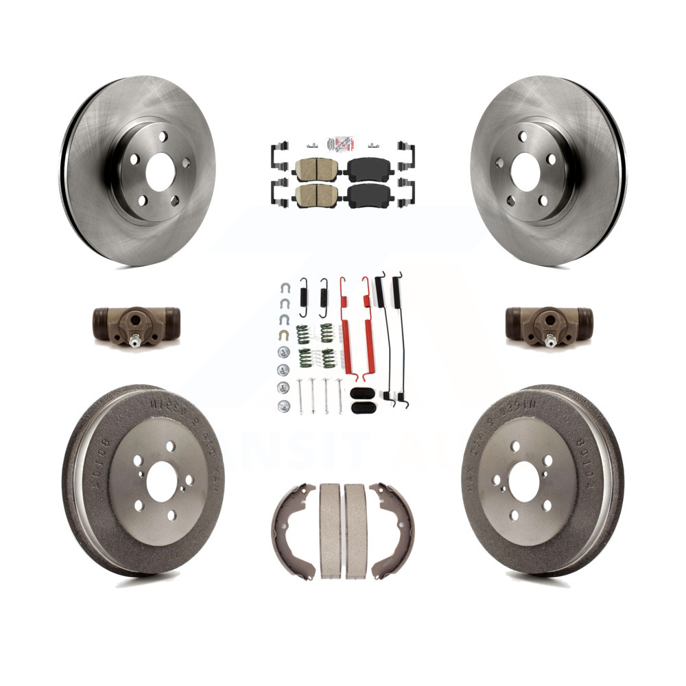 Transit Auto - Front Rear Disc Brake Rotors Ceramic Pads And Drum Kit ...