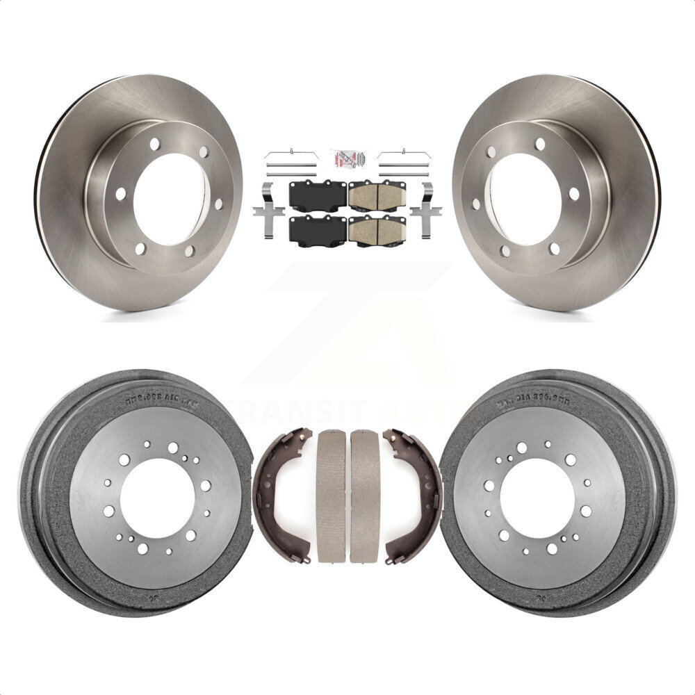 Transit Auto Front Rear Disc Brake Rotors Ceramic Pads And Drum Kit