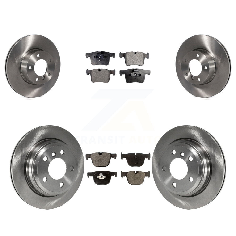 Transit Auto Front Rear Disc Brake Rotors and Ceramic Pads Kit for Car