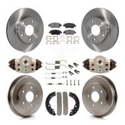 Transit Auto Front Rear Disc Brake Rotors Ceramic Pads and Drum Kit (9Pc) for Car 2006-2008 Honda Civic Hybrid K8T-102711