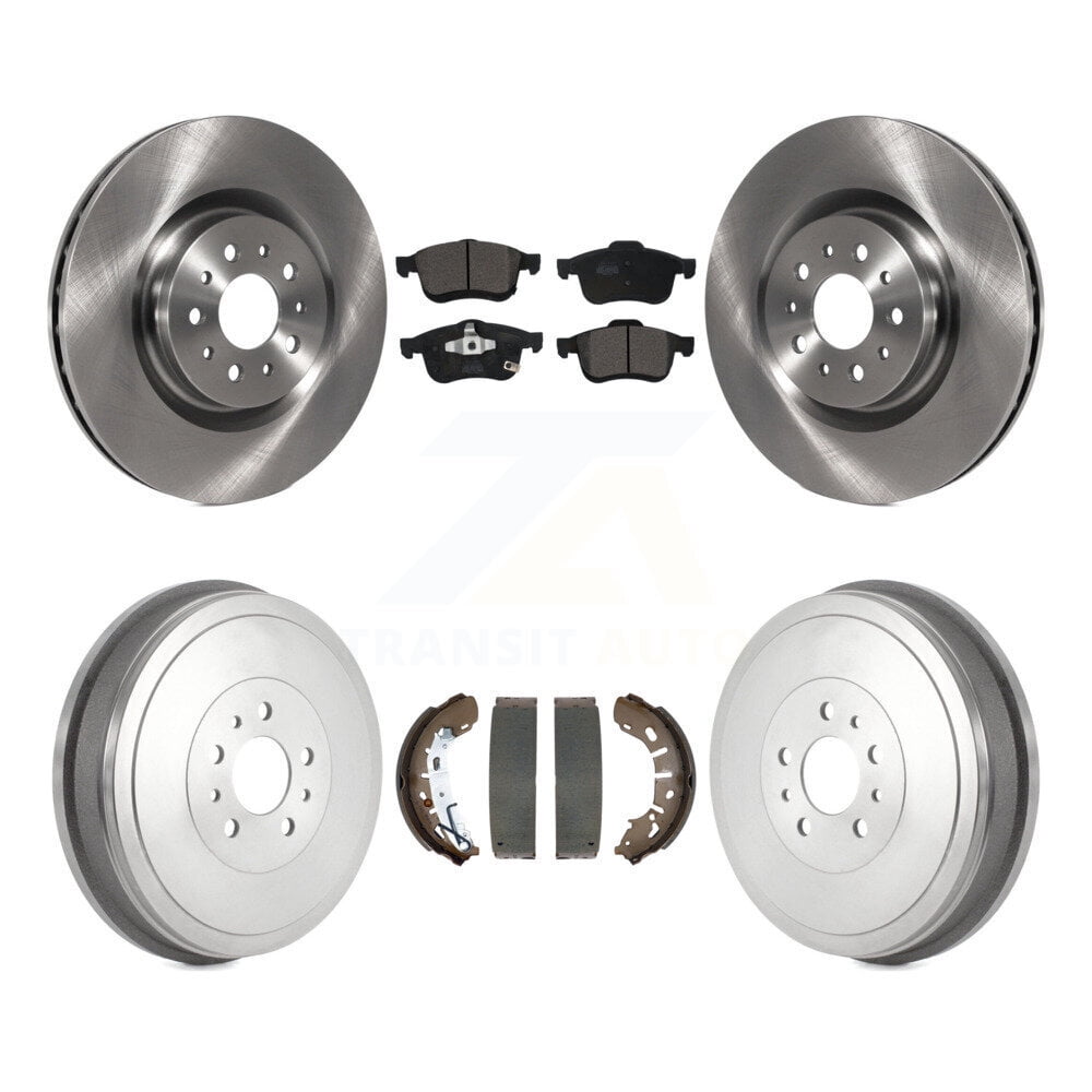 Transit Auto Front Rear Disc Brake Rotors Ceramic Pads and Drum Kit for Car 2015-2021 Ram ProMaster City K8T-104200