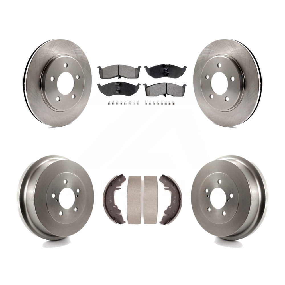 Transit Auto Front Rear Disc Brake Rotors Ceramic Pads and Drum Kit for