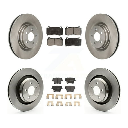 Transit Auto Front Rear Disc Brake Rotors and Semi-Metallic Pads Kit for Car 2015 Dodge Charger R T Scat Pack with 6.4L K8F-100961