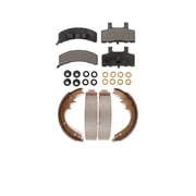 Transit Auto Front Rear Semi-Metallic Brake Pads and Drum Shoes Kit for Car Dodge Ram 1500 Cadillac DeVille KFN-100053