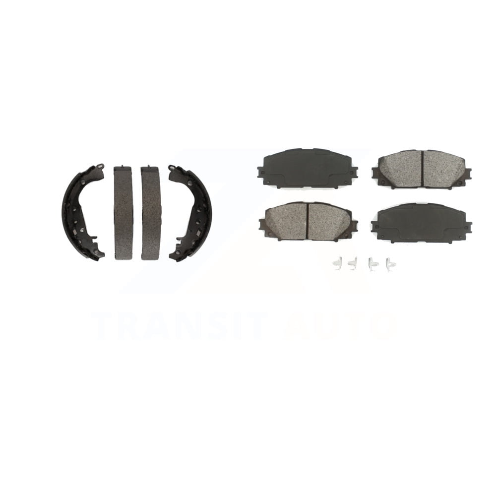 Transit Auto Front Rear Semi-Metallic Brake Pads and Drum Shoes Kit for ...