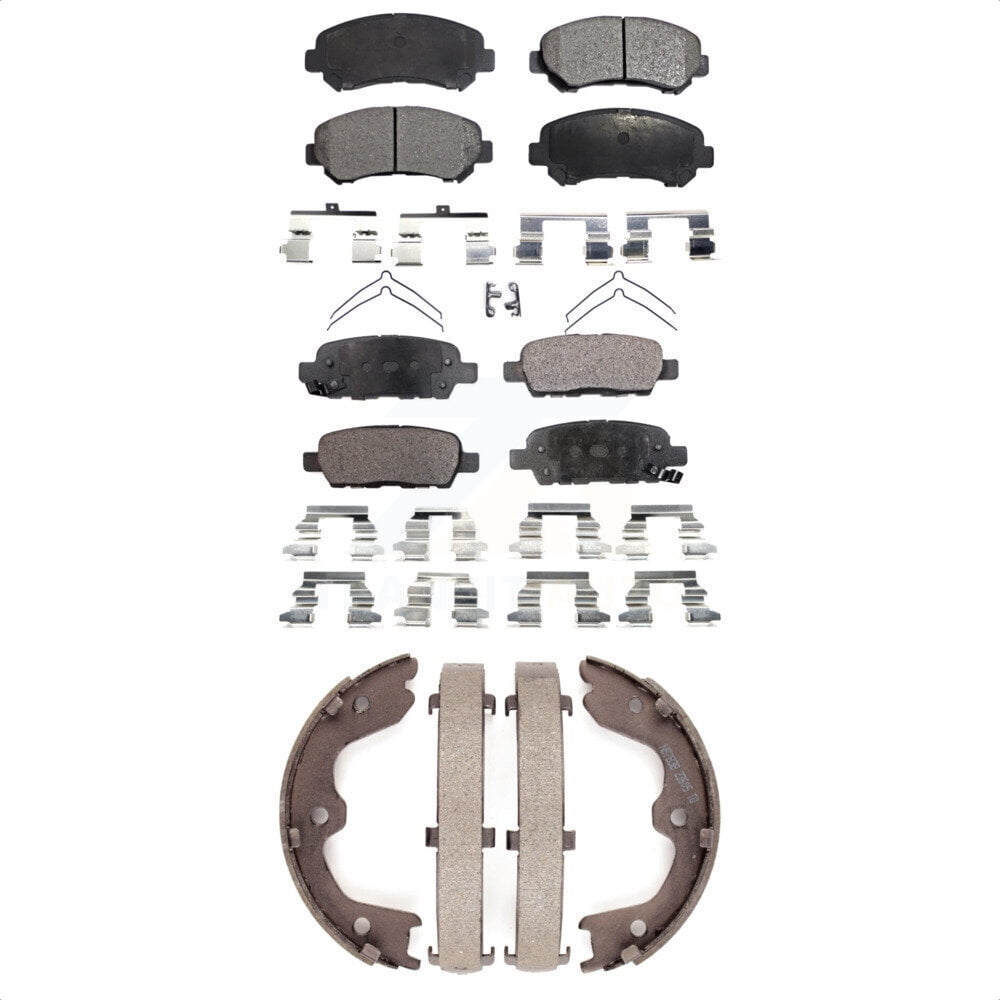 Transit Auto Front Rear Semi-Metallic Brake Pads and Parking Shoes Kit for Car Nissan Maxima KFN-100507