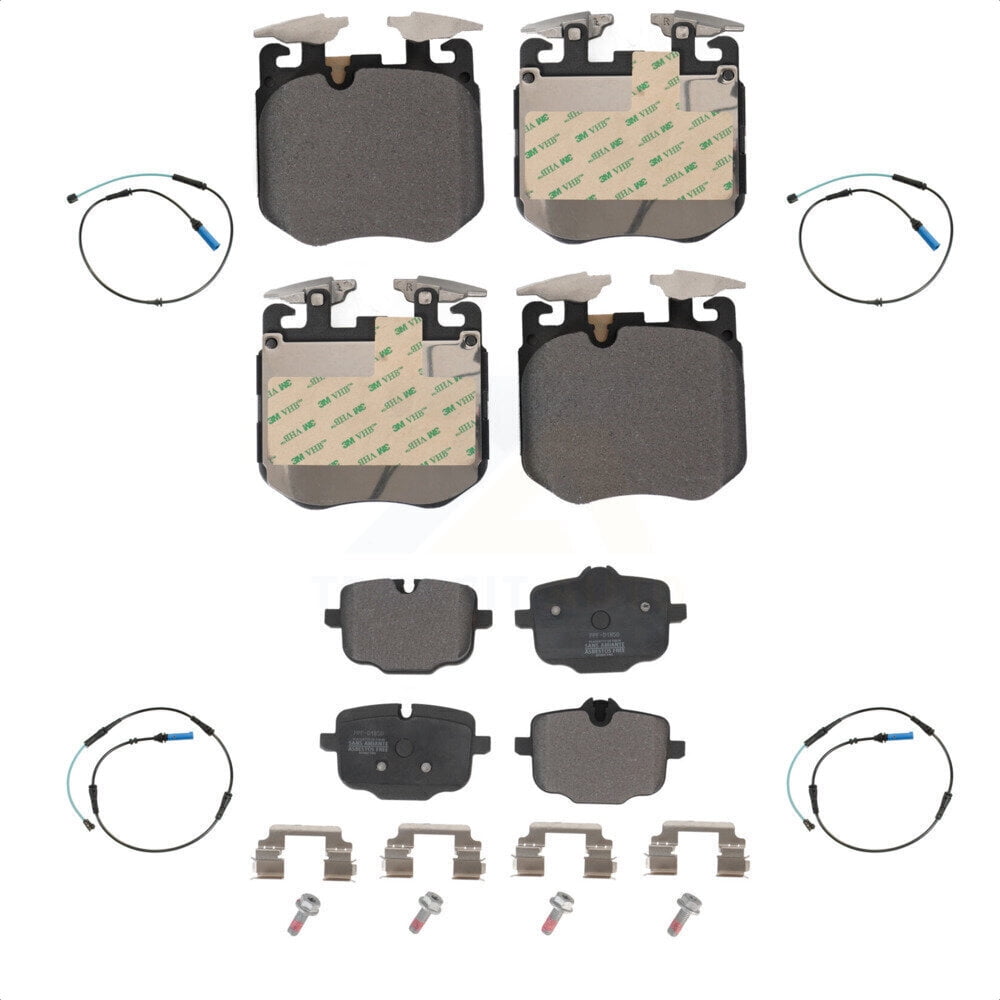 Transit Auto - Front Rear Semi-Metallic Disc Brake Pads And Wear ...
