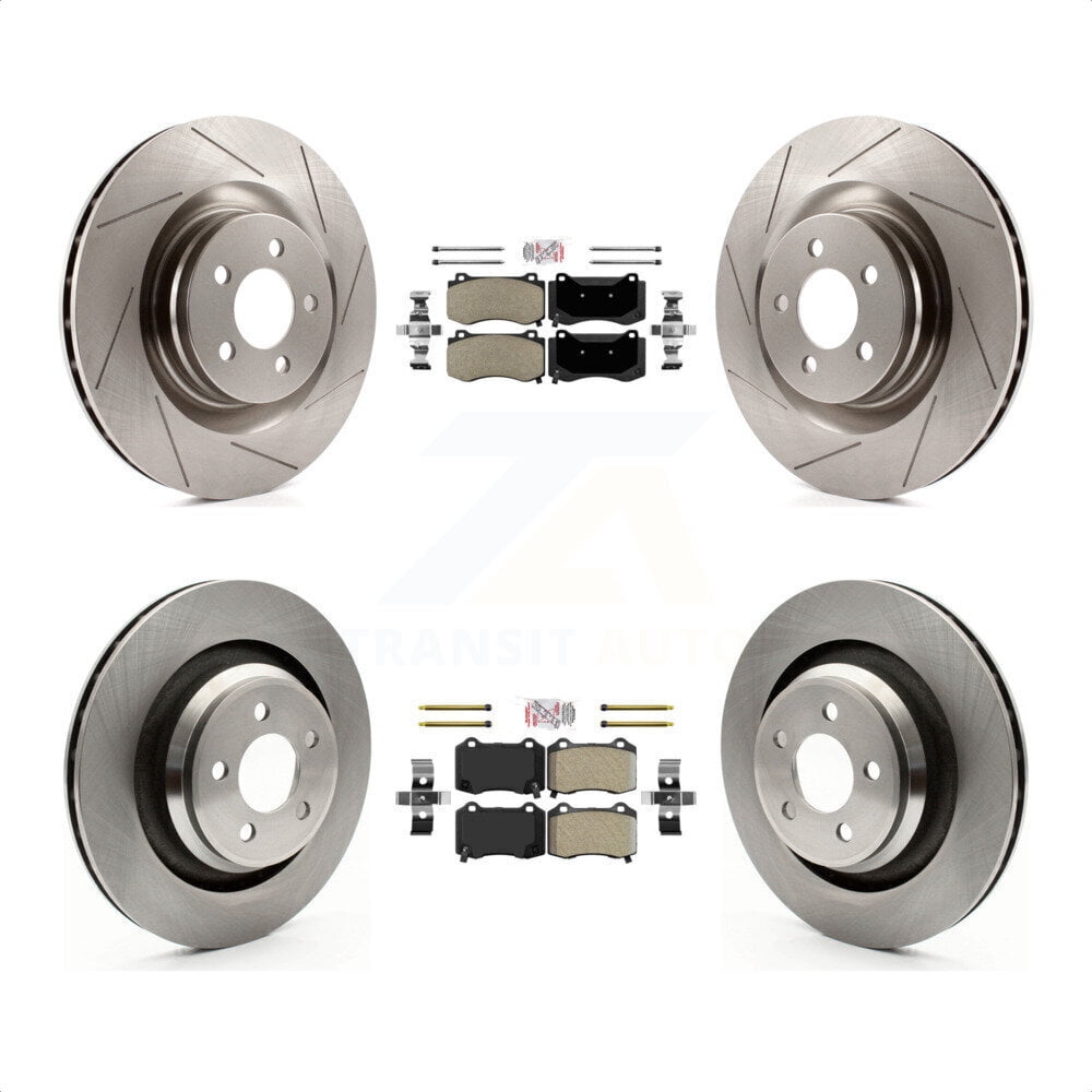 Transit Auto Front Rear SemiMetallic Pads And Disc Brake Rotors Kit