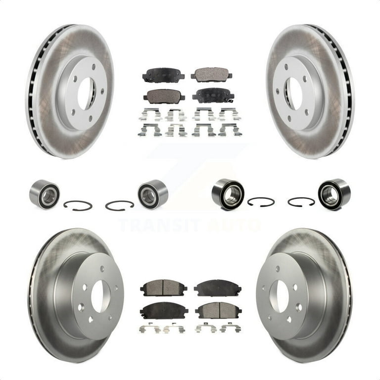 10pc Front & Rear Disc Rotors and Ceramic Brake Pads Kit