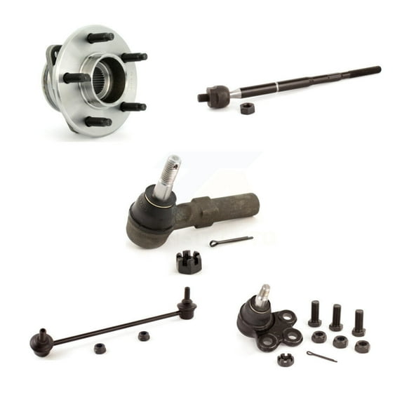 Transit Auto Front Right (Passenger Side) Hub Bearing Assembly Lower Ball Joint Outer Inner Tie Rod End Sway Bar Stabilizer Link Kit (5Pc) for Car Pontiac Torrent Chevrolet Equinox Non-ABS K7T-104921