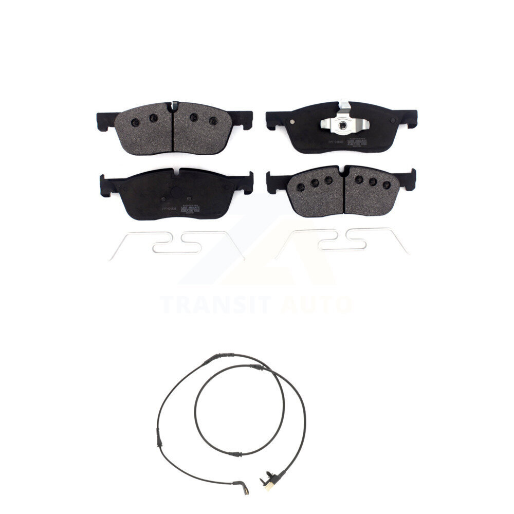 Transit Auto Front SemiMetallic Disc Brake Pads and Wear Sensors Kit