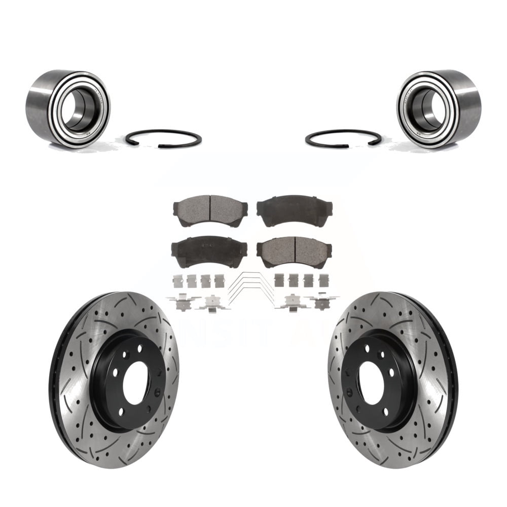 Front & Rear Brake Rotors Set (4-Piece) For Ford Fusion, Mazda 6, Lincoln MKZ, Mercury Milan