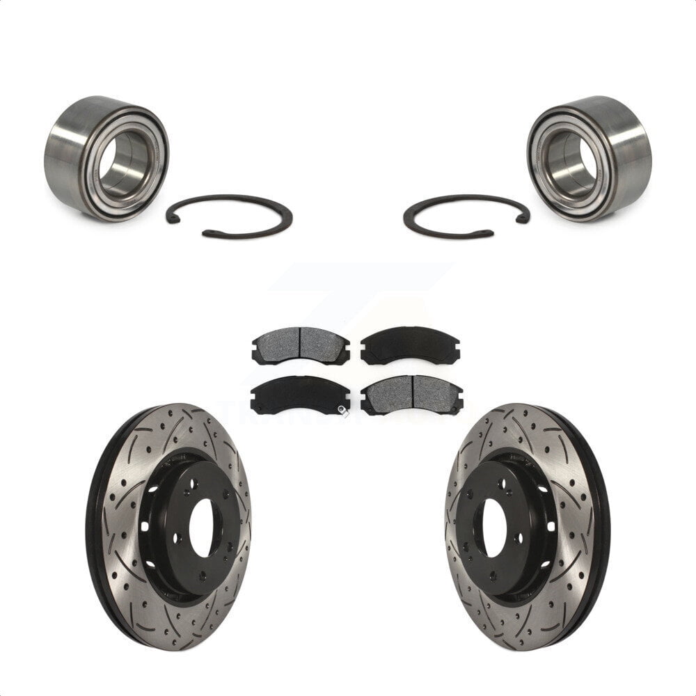 Transit Auto Front Wheel Bearing With Coated Drilled Slotted Disc