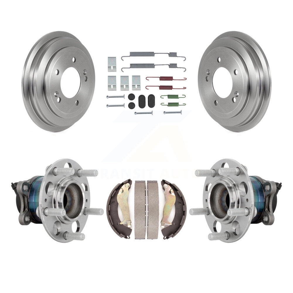 AM Autoparts Rear Brake Drum & Shoe Kit – With Hardware, Wheel Cylinders & Chemicals (Ford/Mazda/Mercury)