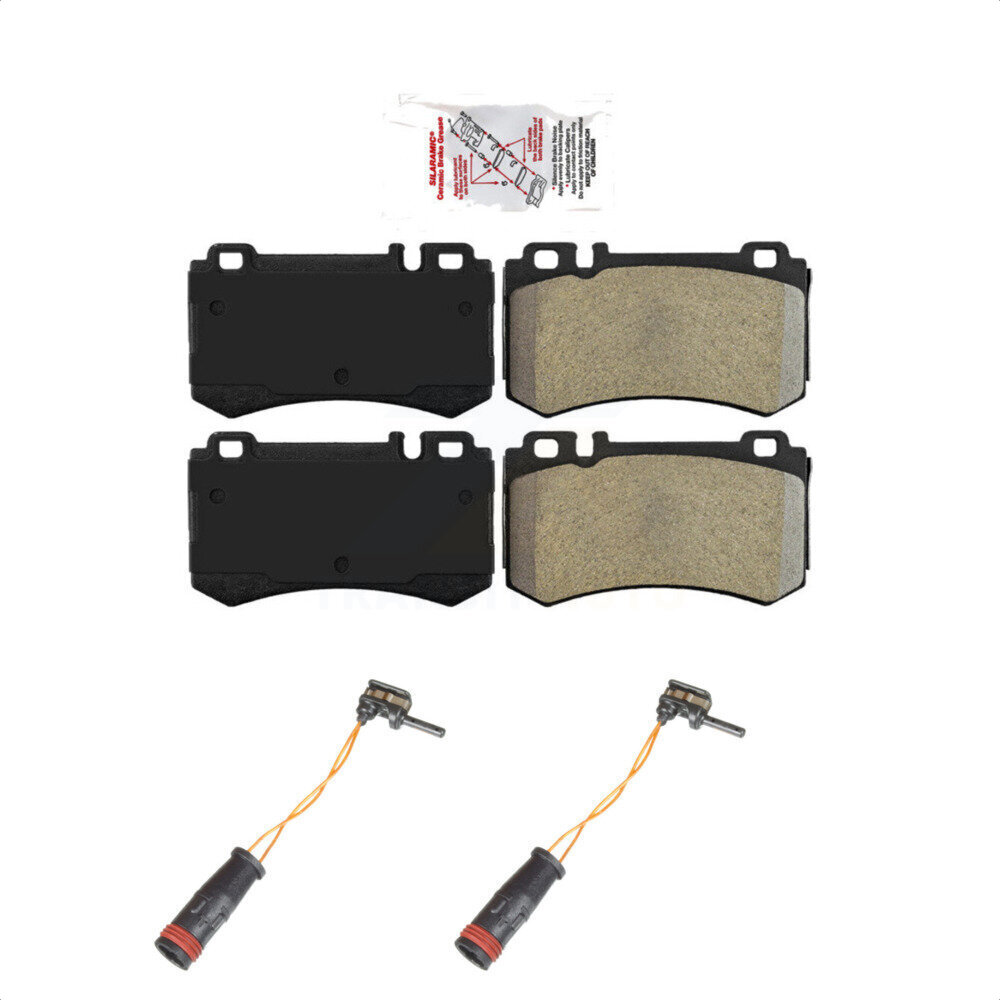 Transit Auto Rear Ceramic Disc Brake Pads and Wear Sensors Kit for Car